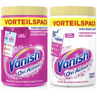 VANISH Oxi Action Wäsche Booster & Powerweiss 2 x 1,65kg Fleckentferner (Spar-Pack, [- Wäsche Booster für weiße & bunte Wäsche)