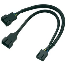 AKASA PC-Lüfter Verlängerungskabel 2 x 4-pins PWM-Lüfter 10cm - Schwarz