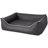 CopcoPet Rocco Hundebett Hundesofa Wendebett Kunstleder XXL ca. 125 x 100 cm Grau