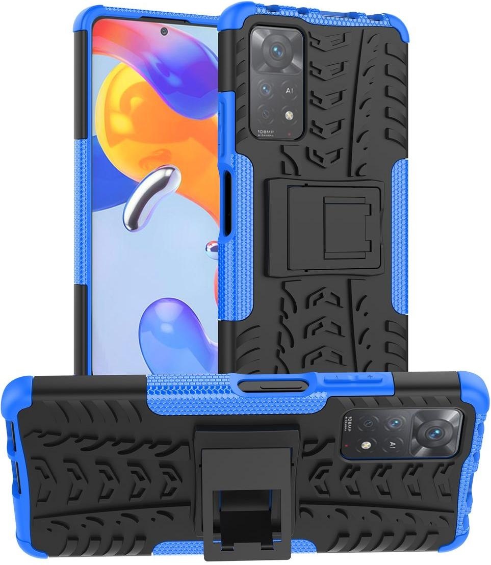 König Design Hülle Handy Schutz für Xiaomi Redmi Note 11 Pro Case Cover Bumper Etuis Halter (Xiaomi Redmi Note 11 Pro, Xiaomi Redmi Note 11 Pro+ 5G), Smartphone Hülle, Blau