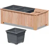 Endorphin Endorphin, Pflanzkasten 3er Set aus Lärchenholz (101 x 38 x 30cm) (38 cm)