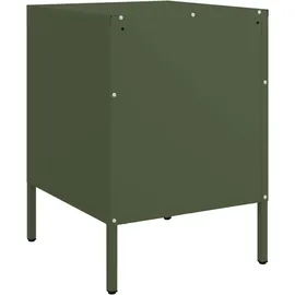 vidaXL Nachttisch Olivgrün 36x39x50,5 cm Stahl