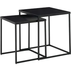 2er Set Beistelltische, Industriestil, Stahlkonstruktion, Anti-Rutsch. 40x40x45 cm | Kadima Design