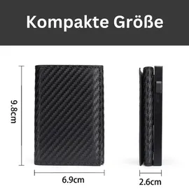 Fomax Mini Geldbörse unisex Portemonnaie schwarz