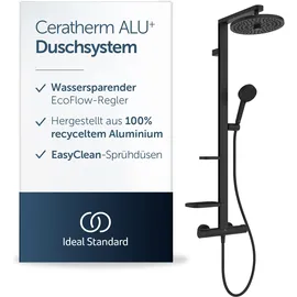 Ideal Standard Ceratherm Alu+ Duschsystem mit Thermostat Silk Black BD583XG