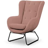 Fun Möbel Sessel Artemis Stoff Kronos 1 x 10 Farben 70 x 80 x 90 cm Rosa mit Kissen