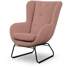 Fun Möbel Sessel Artemis Stoff Kronos 1 x 10 Farben 70 x 80 x 90 cm Rosa mit Kissen