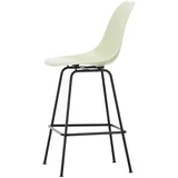 Vitra - Eames Fiberglass Barstuhl, medium, basic dark / parchment (Filzgleiter)
