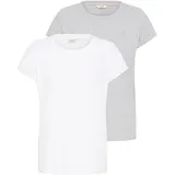 Oxmo Rundhalsshirt OXCoda 2er-Pack in weiß | Gr.: XS