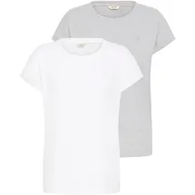Oxmo Rundhalsshirt OXCoda 2er-Pack in weiß | Gr.: XS