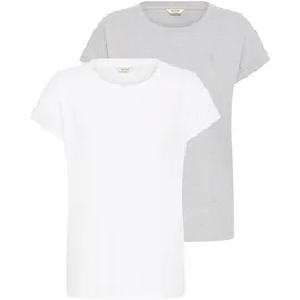 Oxmo Rundhalsshirt OXCoda 2er-Pack in weiß | Gr.: XS