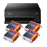 IC-Office TS6350a Farbtintenstrahl-Multifunktionsgerät All-in-One 3-in-1 (Drucker, Scanner, Kopierer, USB, WLAN, Apple AirPrint) Schwarz + 20 XXL Tintenpatronen