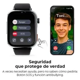 SaveFamily SaveWatch Plus 2 GPS+Cellular 49,8 mm Schwarz Silikonarmband Loop