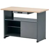 KÜPPER Werkbank 1-Türig 1 Schublade 84 x 120 x 60 cm Hellgrau-Anthrazitgrau