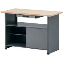 KÜPPER Werkbank 1-Türig 1 Schublade 84 x 120 x 60 cm Hellgrau-Anthrazitgrau