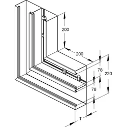 NIEDAX DKU-Vertikaleck DKV 220-78T80 R
