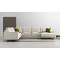 Wohnlandschaft PLACES OF STYLE "Oland", braun (latte), B:342cm H:85cm T:260cm, 100% Polyester, Sofas, U-Form, im zeitlosem Design und hochwertiger Verabeitung