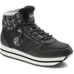 Schwarze Stiefeletten Lee Cooper Gefütterte Damenschuhe, 37