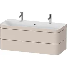 Duravit Waschtischunterschrank 2 Schubkästen 117,5 x 49 x 48 cm Taupe Supermatt
