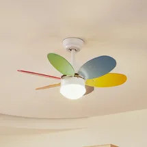 LINDBY Litur 77 cm Deckenventilator Weiß