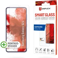 Displex Smart Glass Samsung Galaxy S21 Montagesticker, unzerbrechlich, ultra-dünn,