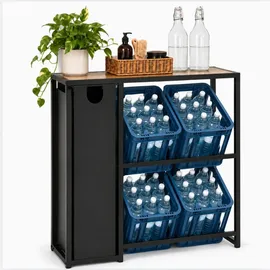 DanDiBo Ambiente Getränkekistenregal 4 Kisten 96703 40 x 30 x 100 cm Schwarz