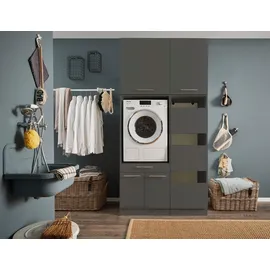 laundreezy Mehrzweckschrank-Set 118 x 238 x 68 cm Grau