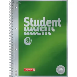Brunnen Collegeblock Premium Student, A4 Lineatur 20, grün