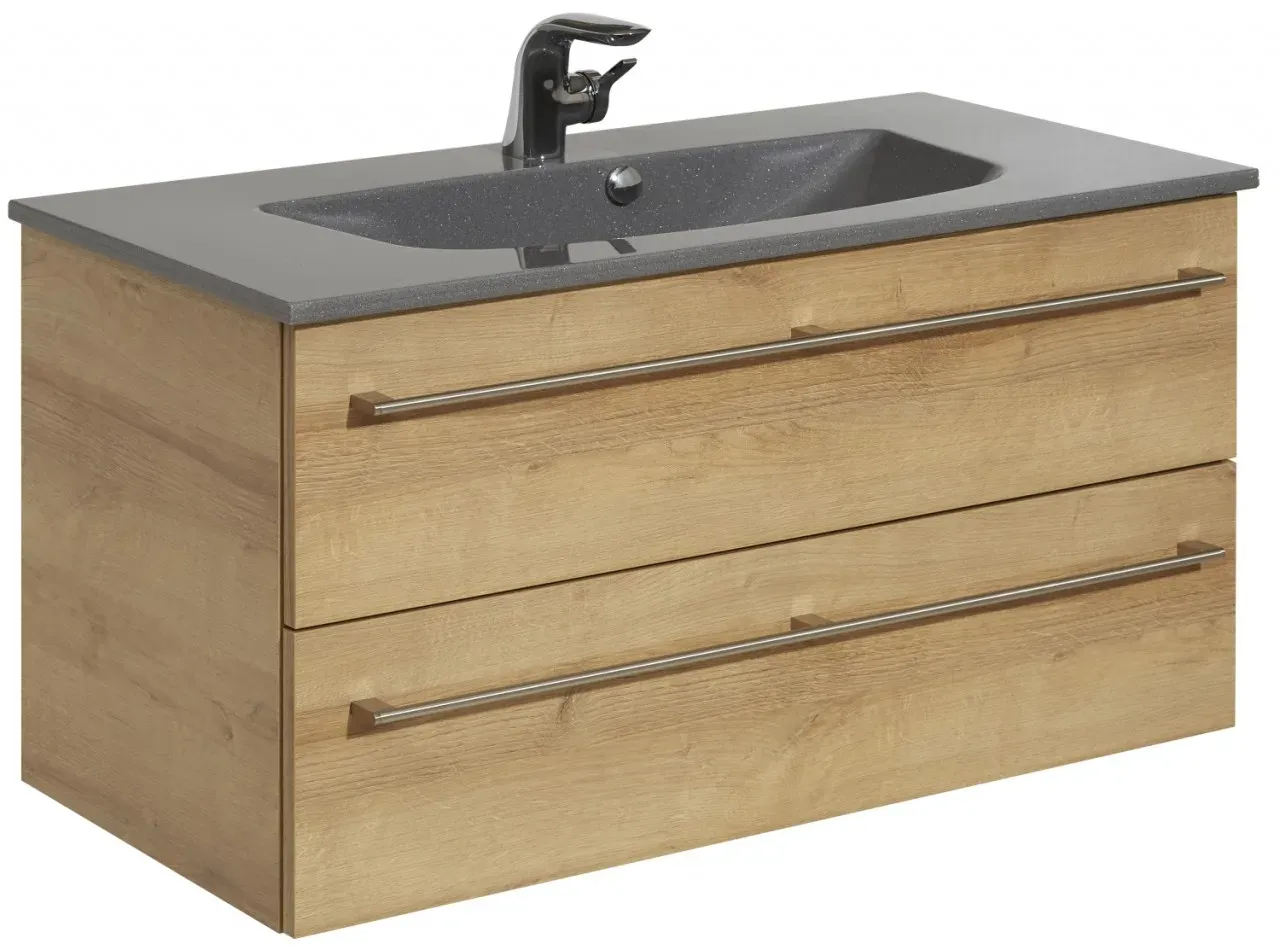 Pelipal Serie 6025 Mineralmarmor-Waschtisch MMWT70-970-SM, B:970, H:17, T:480mm MMWT70-970-SM