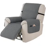 SWJ-swjssb Sesselbezüge Sesselschoner für Fernsehsessel,100% Wasserdicht Sesselbezug Relaxsessel Sesselauflage Relax Schutzbezug Anti-Rutsch Sesselüberzug mit armlehnen Bezüg(Dark grey)