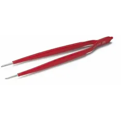 Isolierte Pinzette gerade, flach-runde Form, Länge 145mm