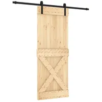 vidaXL Schiebetür rechts 80 x 210 cm Braun/Schwarz