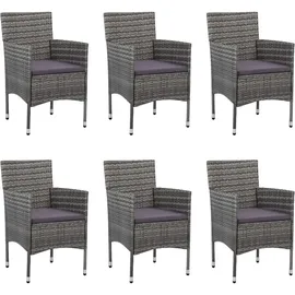 vidaXL Garten-Essgruppe 7-tlg. grau 3070752