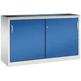 C+P Beistellschrank Metall 1000 x 1600 x 500 mm lichtgrau/enzianblau
