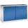 C+P Beistellschrank Metall 1000 x 1600 x 500 mm lichtgrau/enzianblau