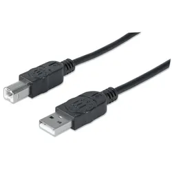 Manhattan USB-A to USB-B Cable, 1m, Male to Male, 480 Mbps (USB 2.0)