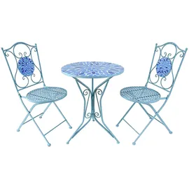 Hti-Living Bistro Set 3-tlg. Blau