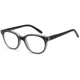 NEW VISION Lesebrille, Lesebrille Damen, Lesebrille Blaulichtfilter, Retro Computer Lesebrille für Unisex, NV1201-B (SCHWARZ, 2, Diottria)