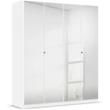 Rauch Reflect, mit Spiegelfront, inkl. praktischer Inneneinteilung und Stoffboxen-Set weiß