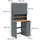 Vicco Waschmaschinenschrank Viktor 93,6 x 88,2 cm Anthrazit/Goldkraft Eiche