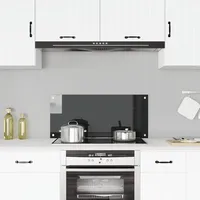 vidaXL Küchenrückwand Schwarz 90x40 cm Hartglas