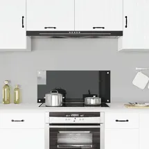vidaXL Küchenrückwand Schwarz 90x40 cm Hartglas