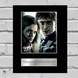Iconic Pics - Hermione Granger/ Harry Potter Foto mit Autogramm von Emma Watson und Daniel Radcliffe - Wandbild - Foto - Professionell gerahmt