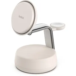 Belkin UltraCharge Pro Magnetische 3-in-1-Ladestation mit Qi2 25W weiß