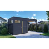 BERTILO Gartenhaus Cubus 2 Lounge - 19 mm anthrazit