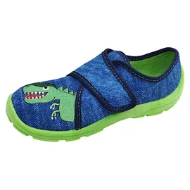 Fischer Markenschuh Kinder-Klett-Hausschuh - 33