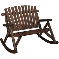 vidaXL Garten-Schaukelbank 123 x 96 x 102 cm Braun