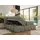 MKS Meble MKS Boxspringbett 180 x 200 mit bettkasten NIRA KING, Polsterbett 7 Zonen Multipocket-Matratze und Topper, Doppelbett - Grau Strukture - H4 - Grau