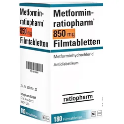 METFORMIN-ratiopharm 850 mg Filmtabletten 180 St
