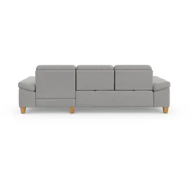 sit&more Ecksofa SIT & MORE "Westham L-Form", silber, B:275cm H:88cm T:172cm, 90% Polyester 10% Polyamid, Sofas, Ecksofa, mit Recamiere, mit oder ohne Bettfunktion, Bettkasten, Füße Eiche